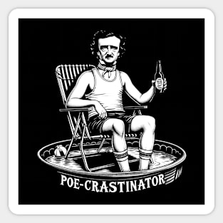 Edgar Allan Poe Funny Poe-crastinator Sticker